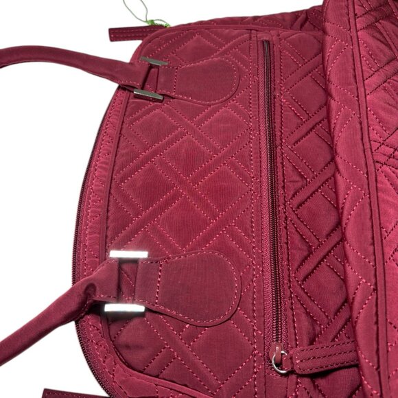 NEW Vera Bradley Raisin Matching Set Turn Lock Satchel Purse Trifold Wallet Gift - Picture 5 of 16